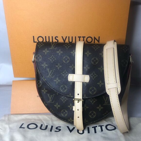 Authentic LOUIS VUITTON Chantilly GM Messenger Bag 871VI COA LV Dust Bag LV Box - Picture 1 of 16
